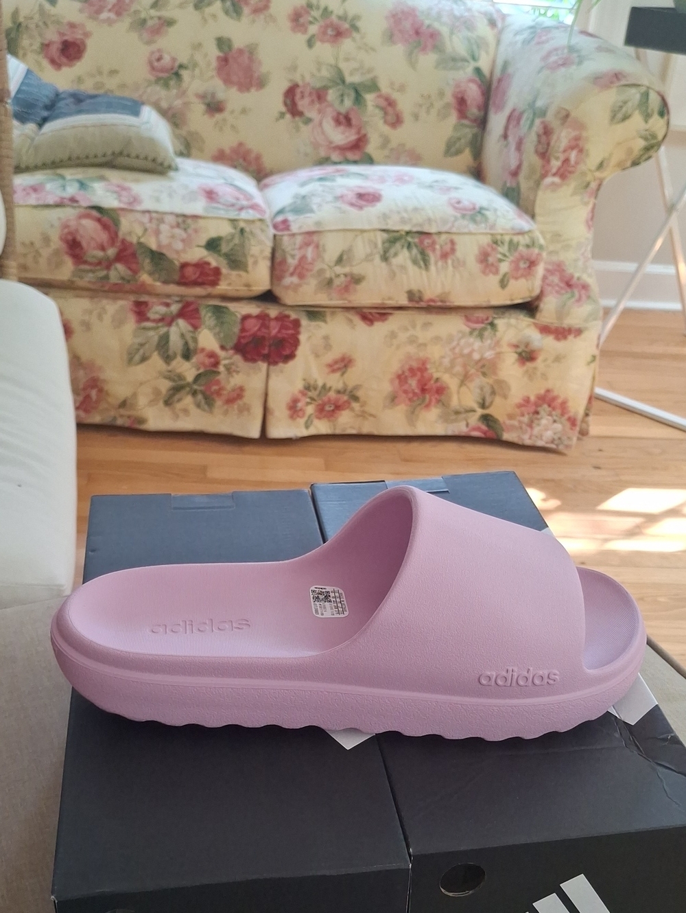 adidas Men's Light Pink Slide Sandals